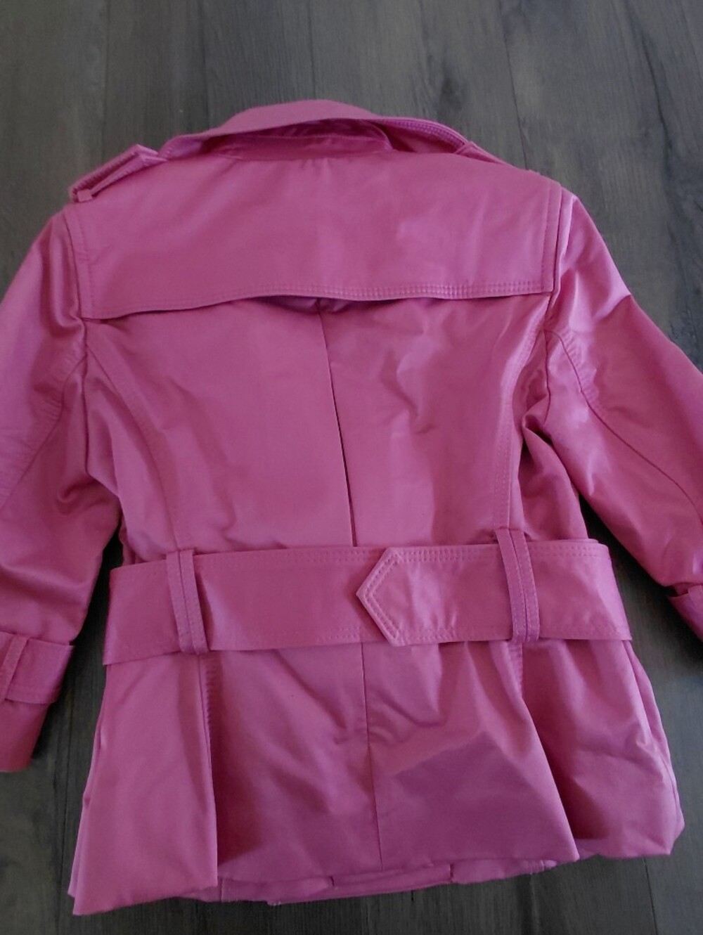 Y2K Pink Belted Trench Jacket - Picture 3 of 6